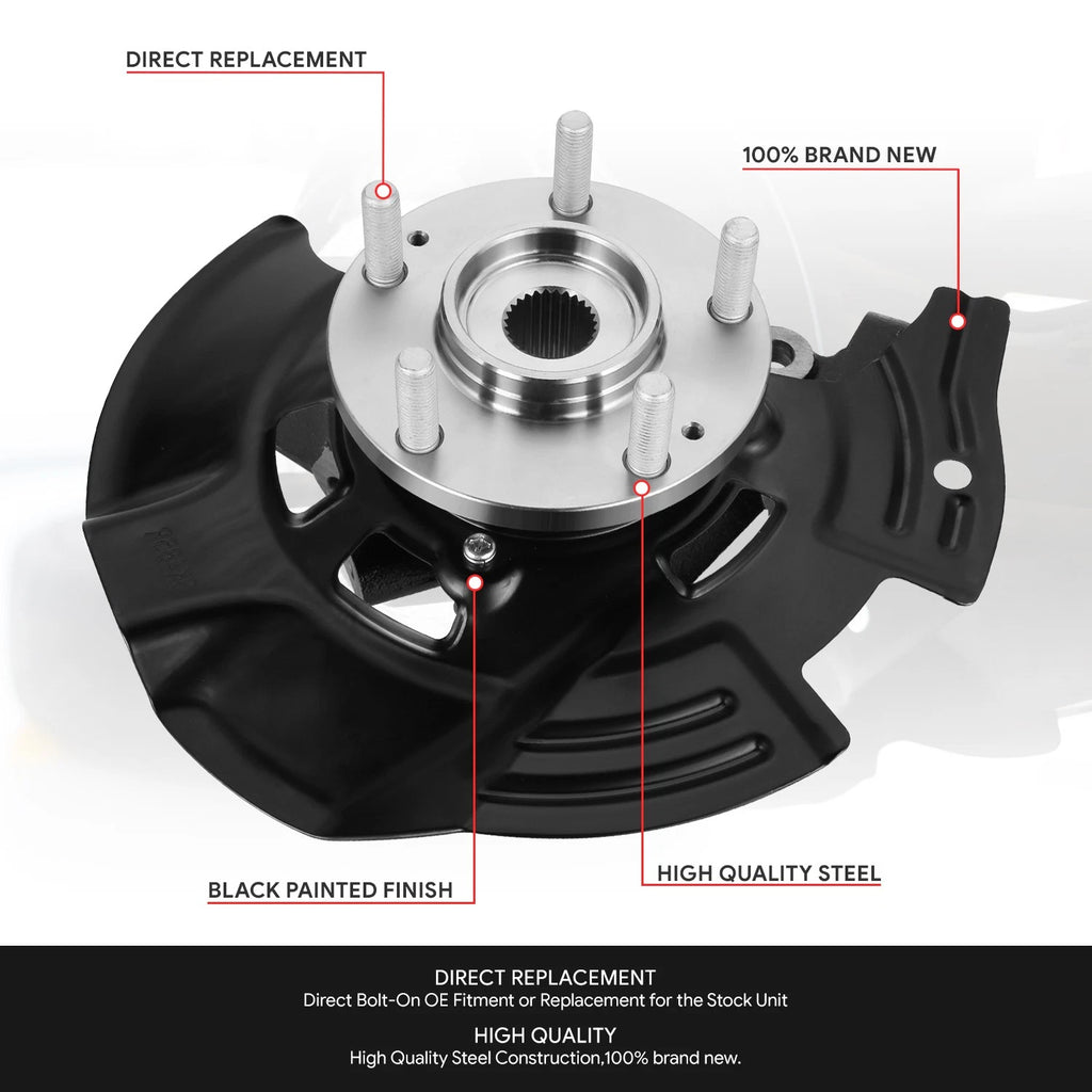 Front Left Driver Side Loaded Wheel Bearing Knuckle Assembly for Sonata (2011–2013)