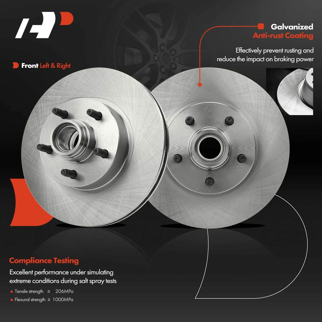 Set of 2 Front Disc Brake Rotors & Ceramic Pads for Ford Explorer (1995–2001)