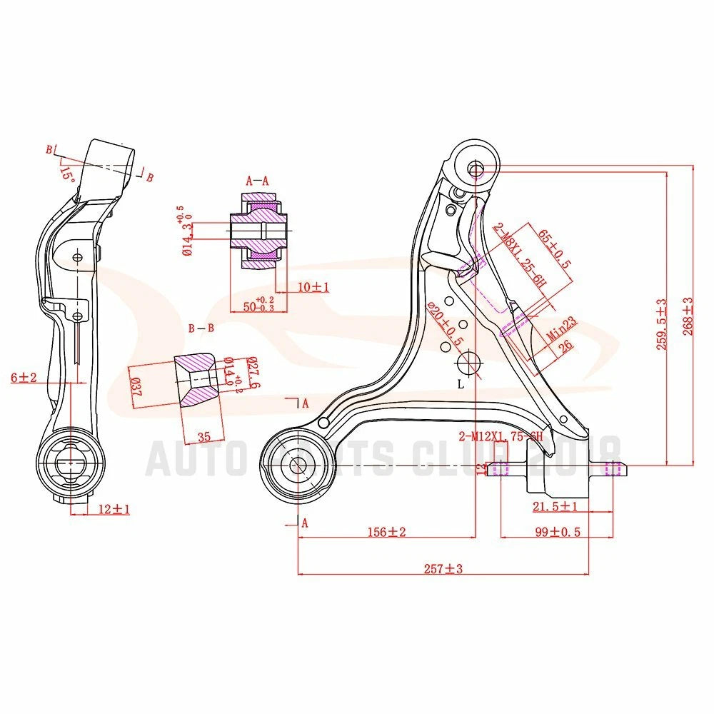 10pcs Front Suspension Control Arm Kit for Volvo S60 V70 (2001–2007)