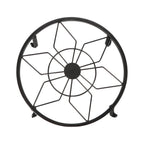 Set of 3 Metal Plant Stands for Flower Pot Heavy Duty Black Round