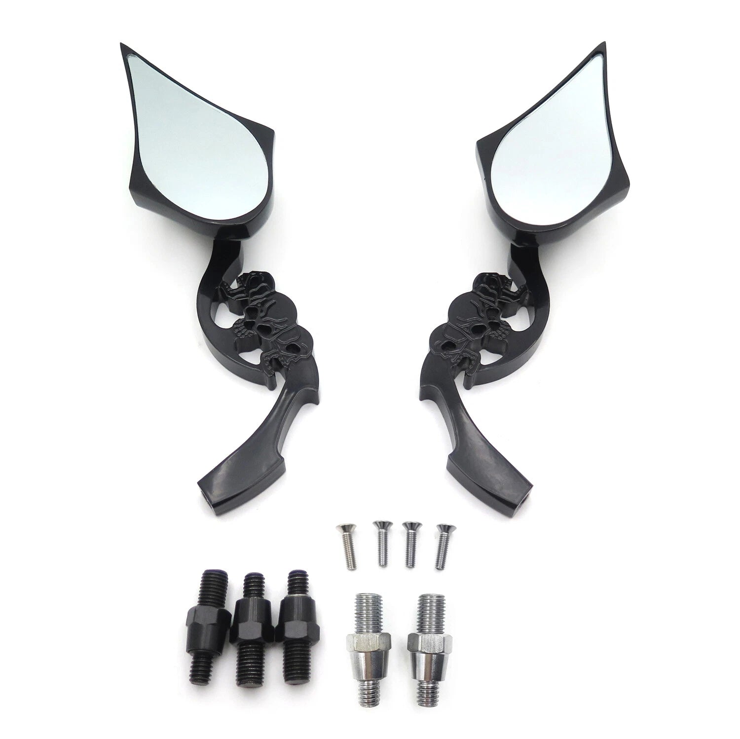 Black Skull Blade Mirror for Yamaha Cruiser (Royal Star, Road Star, V-Star)