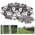 100 Stainless Steel Wire Clips for Outdoor Projects