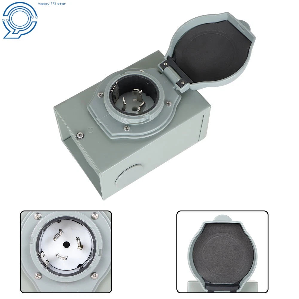 50 AMP Generator Power Inlet Box for Locking 3 Prong 125V (Waterproof)