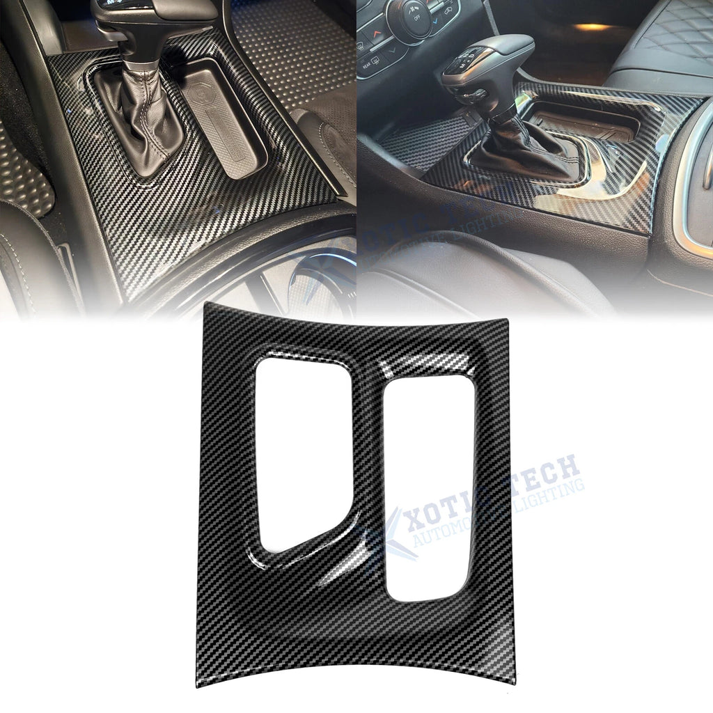 Carbon Fiber Pattern Center Gear Shift Panel Trim for Dodge Charger (2015–2023)