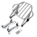 Chrome Luggage Rack with 4 Docking Hardware for Harley Touring Street Glide (2014–2024)