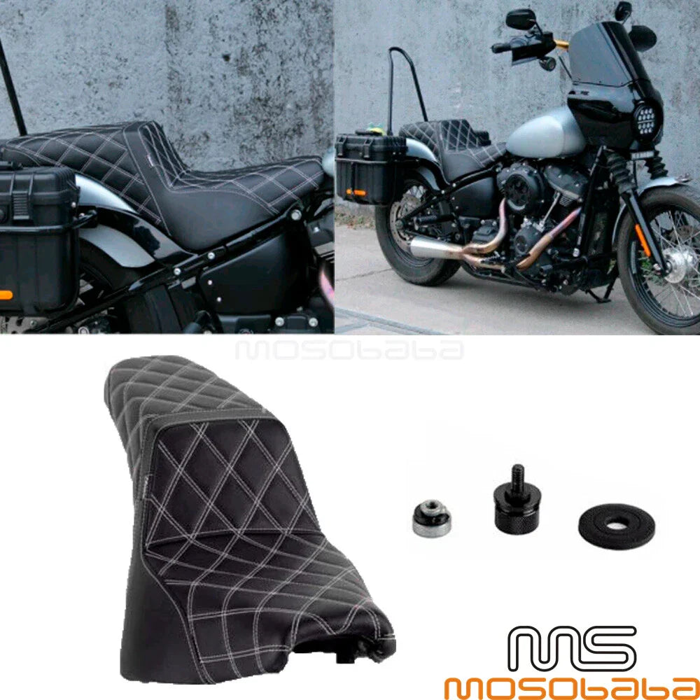 Passenger Driver 2-Up Seat w/ Mount Bolts for Harley Softail FX FL (2018-2022)