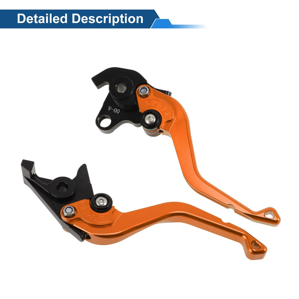 Adjustable Short Brake Clutch Levers for Honda VFR750 (1991–1997) - Orange