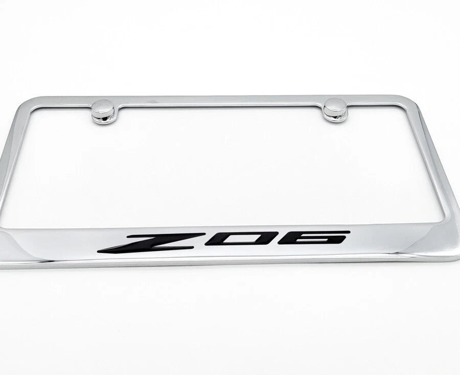 Chrome License Plate Frame Replacement for Chevrolet C8 Corvette Z06 (2020–2024)