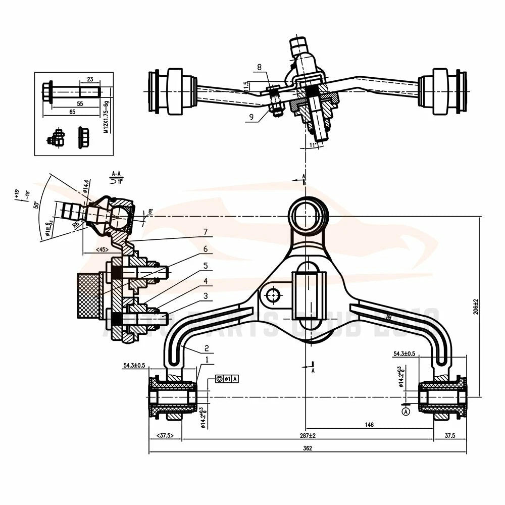 Set of 4 Front Upper Lower Control Arms for Lincoln Town Car (1995–2002)