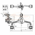 Set of 4 Front Upper Lower Control Arms for Lincoln Town Car (1995–2002)