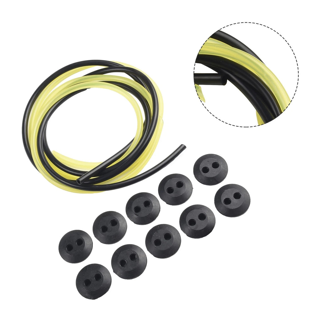 Set of 12 Fuel Tank Grommets with Fuel Line Pipe for Brush Cutter