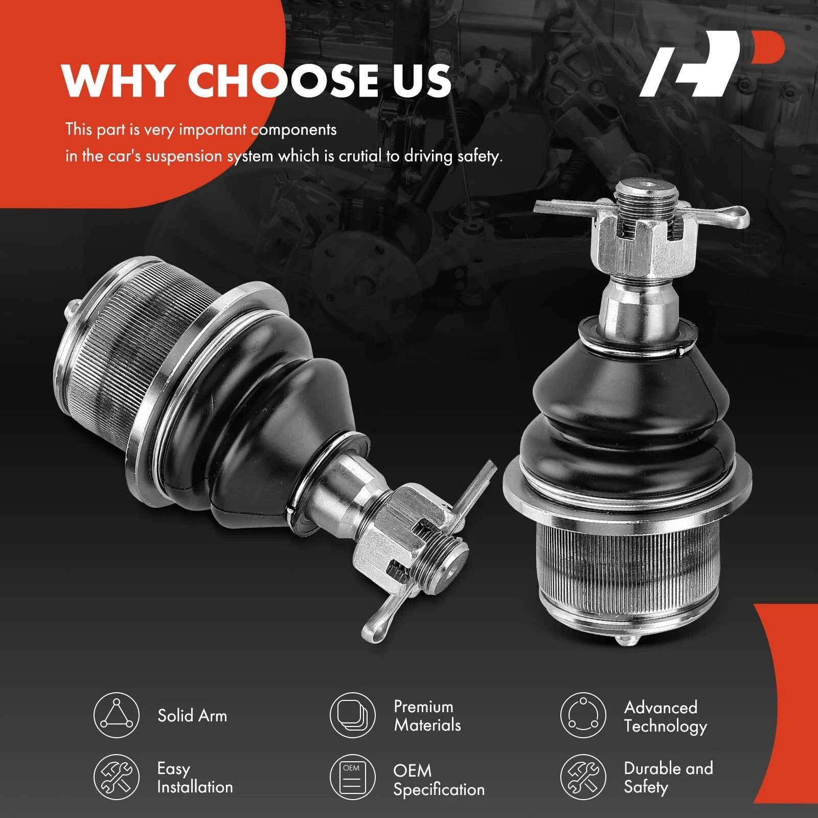 2X Front Lower Ball Joint Set for Ford F-150 (2004–2008) Expedition Lincoln