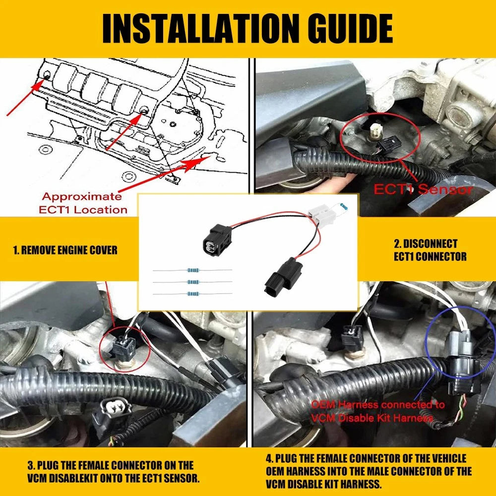 Muzzler VCM Harness Kit EXV for Honda Acura Pilot Accord Ridgeline Odyssey (3.5L)