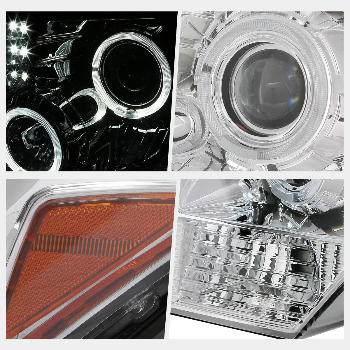 F-Shape LED DRL Headlights for Chevy C/K 1500-3500 Suburban (1988–1993)