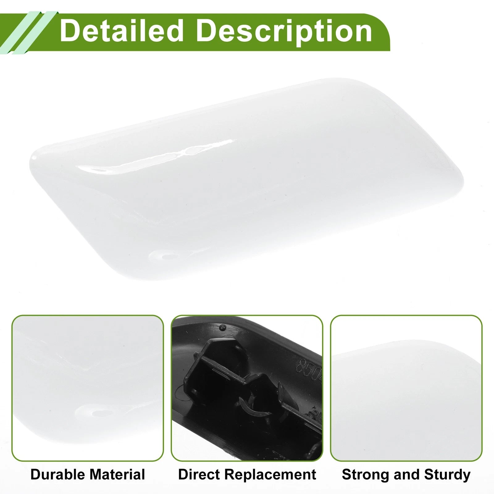 Front Right Washer Nozzle Cover Cap for Toyota Camry (2011–2015) 8504406020 White
