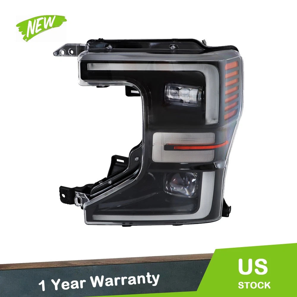 Headlight Replacement for Ford F-250 F-350 Super Duty (2020–2022) LH Clear Lens