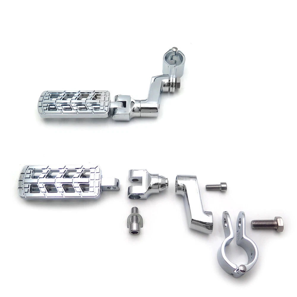 Chrome Dominator CNC FootPeg for Harley Softail (1.25" Clamp, 32mm)