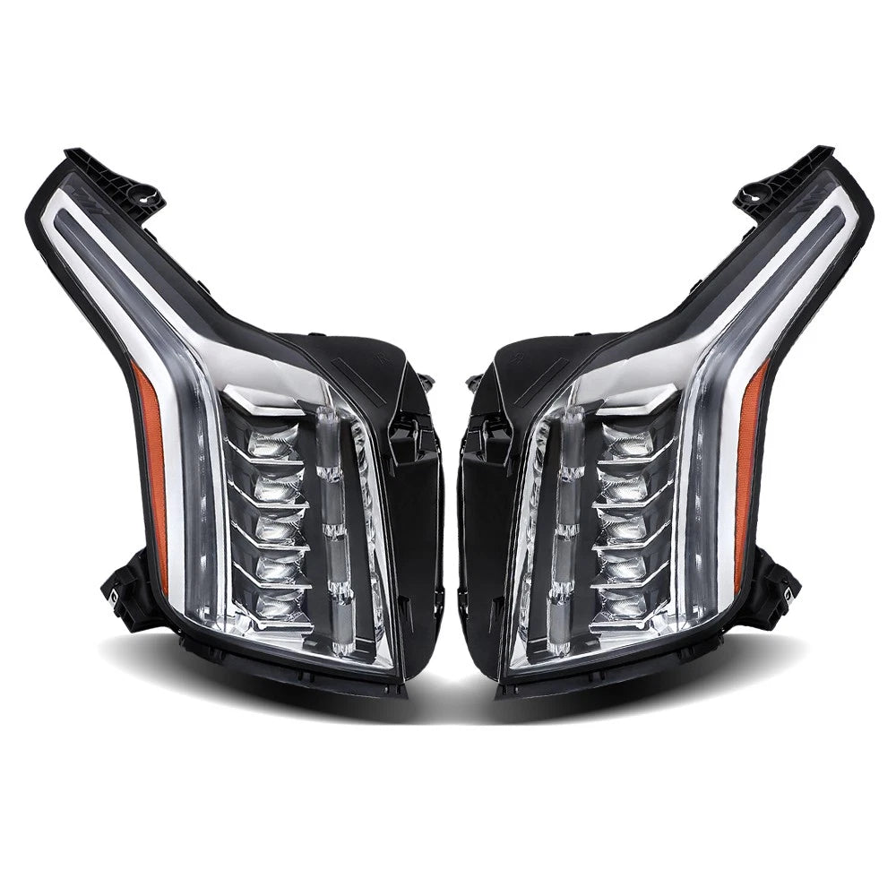Pair of LED Headlights Assembly for Cadillac Escalade (2015â2020) Chrome