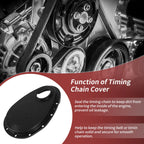 Polished Aluminum Timing Chain Cover Kit with Gaskets & Bolts for Chevy SBC (1960–2000)