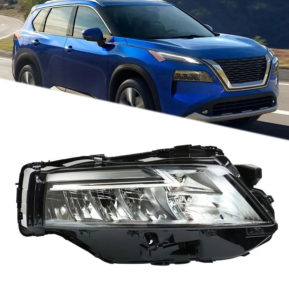 Passenger Side Headlight Assembly for Nissan Rogue (2021–2023) Chrome LED