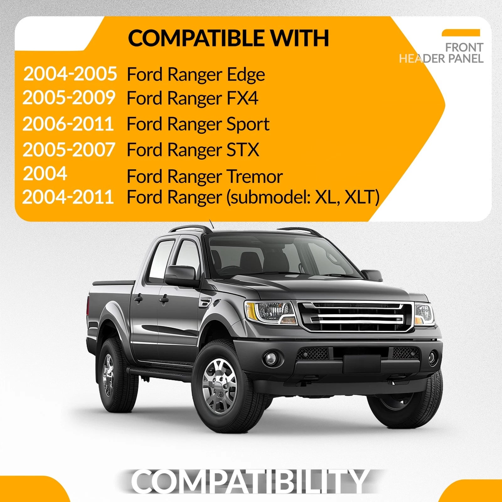 Headlight Mounting Panel for Ford Ranger (2004–2011)