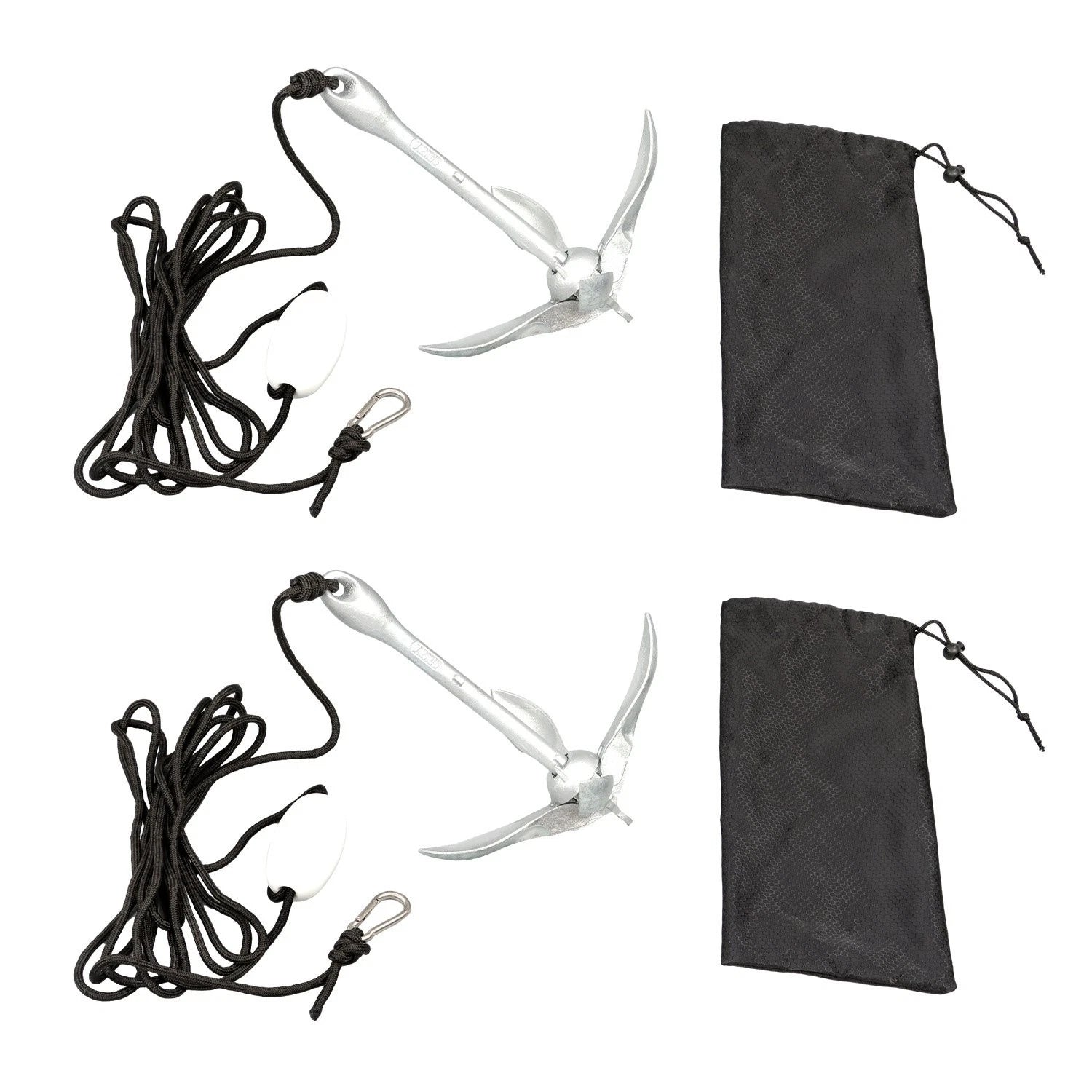 Folding Anchor Set for Small Boats Canoe Paddle Boards (1.5-7.1 lb)