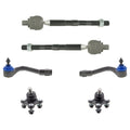 Set of 4 Inner Outer Tie Rods & Front Lower Ball Joints for Sportage