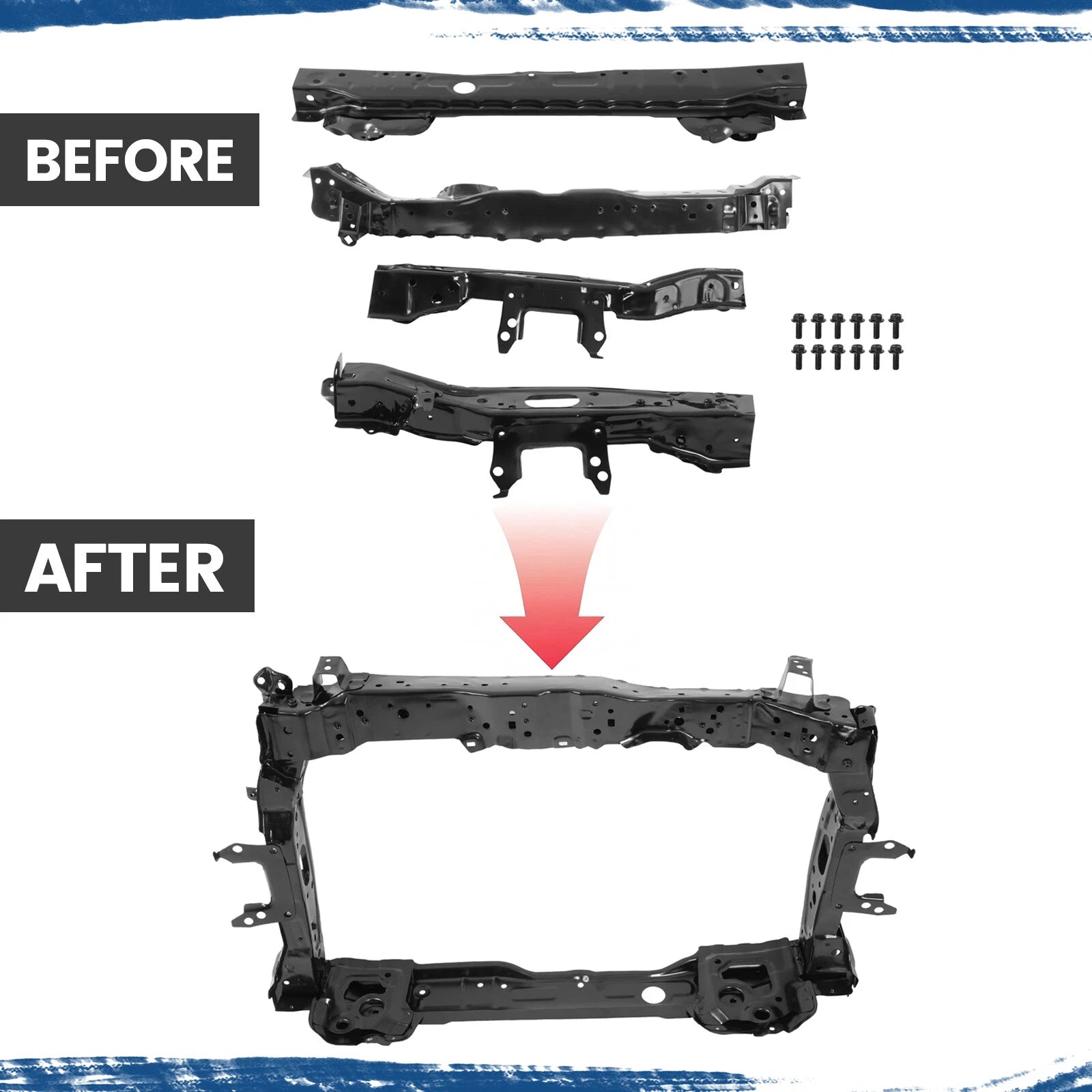 Front Radiator Support Assembly for Honda HR-V (2019–2022)