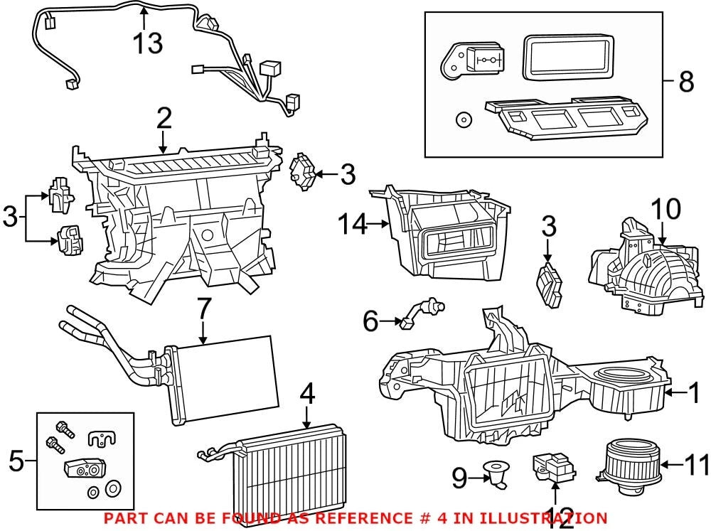 A/C Evaporator Core for Chrysler 300, Dodge Challenger, Charger (2005–2010)