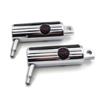 Chrome Gear Skull Arched Footpeg Mount Kit for Engine Guard 1.25" (Fits Various)