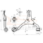 2X Lower Control Arms Kit for Honda Civic (2001–2005)