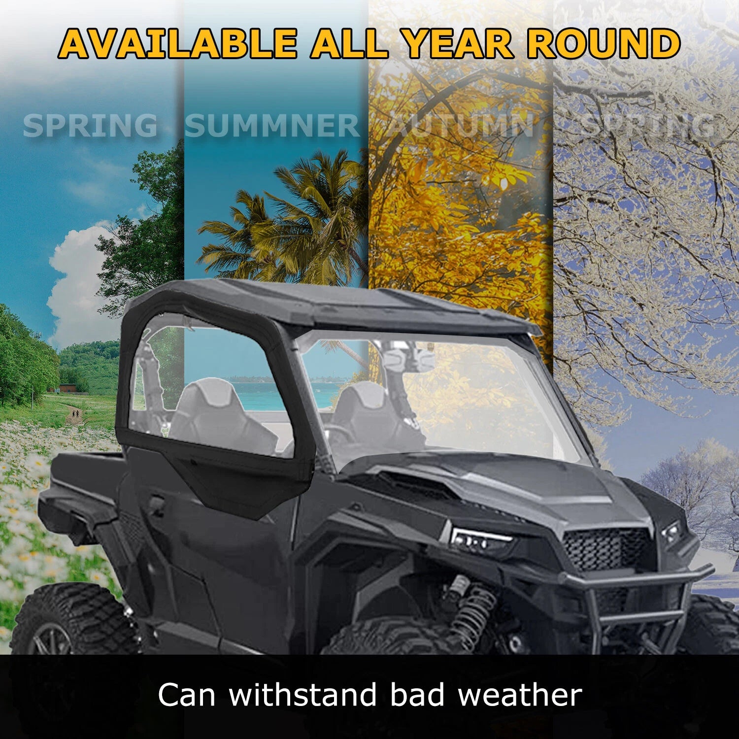 2X Door Kit Black Powder Coated for Polaris General (Universal)