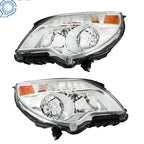 Set of 2 Headlights for Chevy Equinox (2010–2015) Halogen Chrome Housing