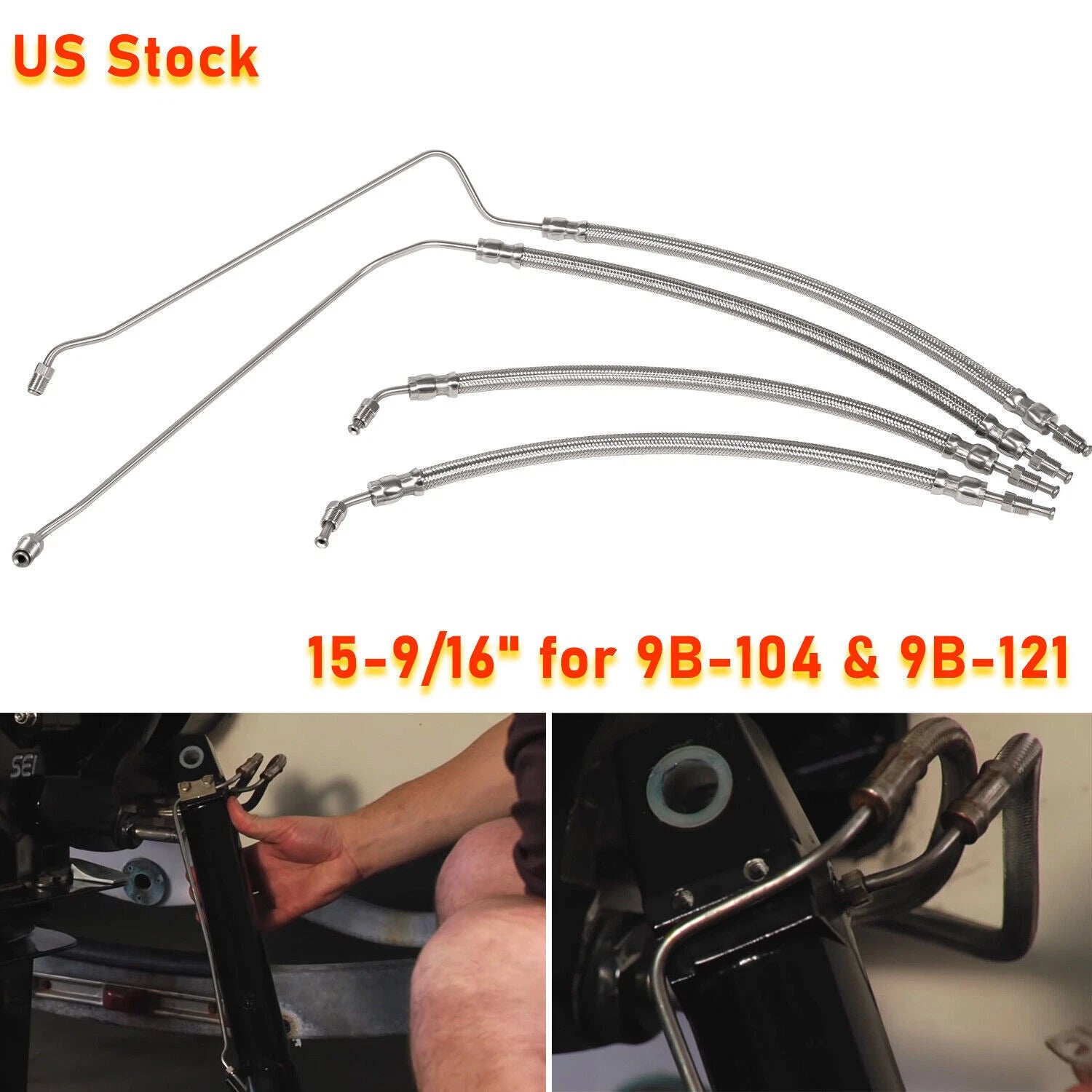 Trim Tilt Hydraulic Ram Cylinder Hose Kit for Mercruiser Alpha One (1983–1996)