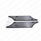 Black Billet Saddlebag Latch Cover for Harley Touring (1993–2013)