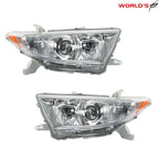 Set of 2 Headlights for Toyota Highlander (2011–2013)