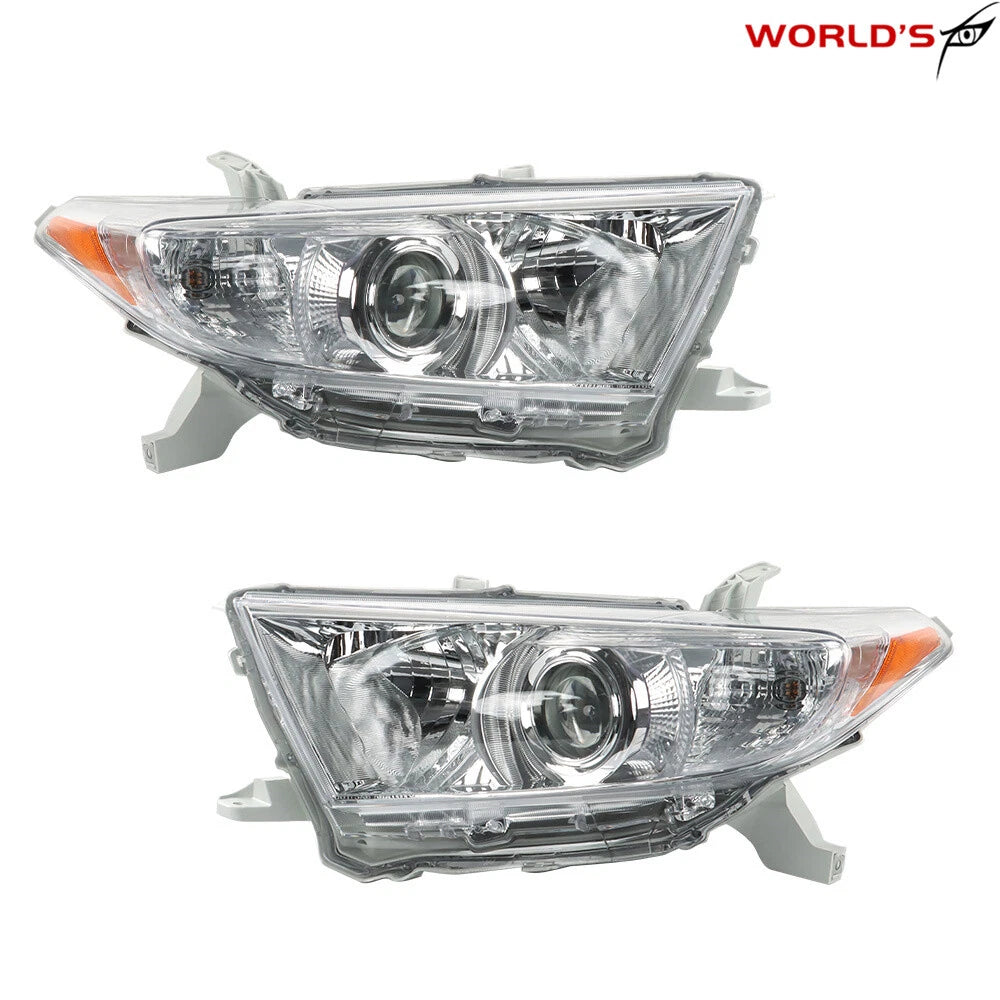 Set of 2 Headlights for Toyota Highlander (2011–2013)