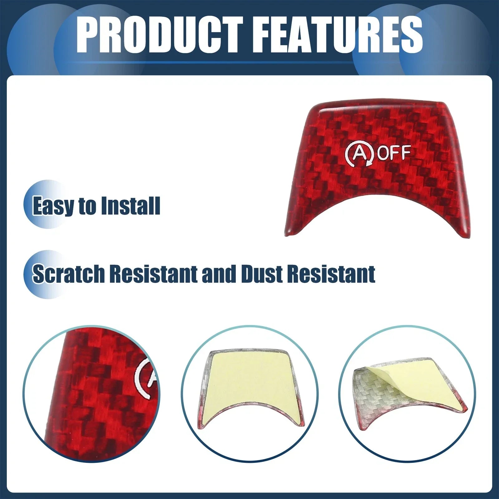 Engine Start Stop Button Cover for BMW Red