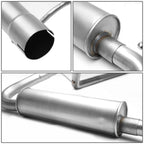 Stainless Catback Muffler Exhaust for Wrangler 4-Dr 3.8L (2007–2011) 2.5" Outlet