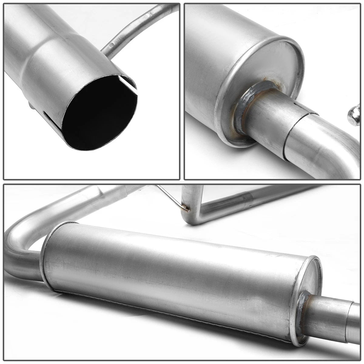 Stainless Catback Muffler Exhaust for Wrangler 4-Dr 3.8L (2007–2011) 2.5" Outlet