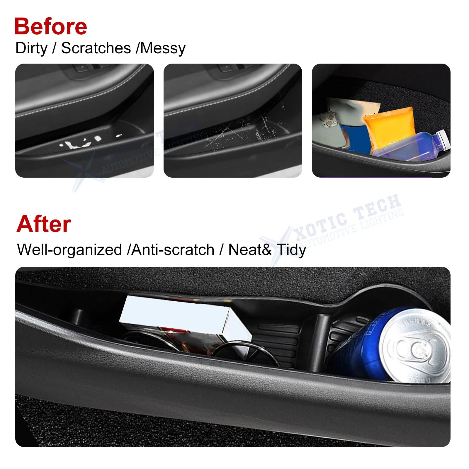 Side Door Storage Box for Tesla Model Y (2020-2025)