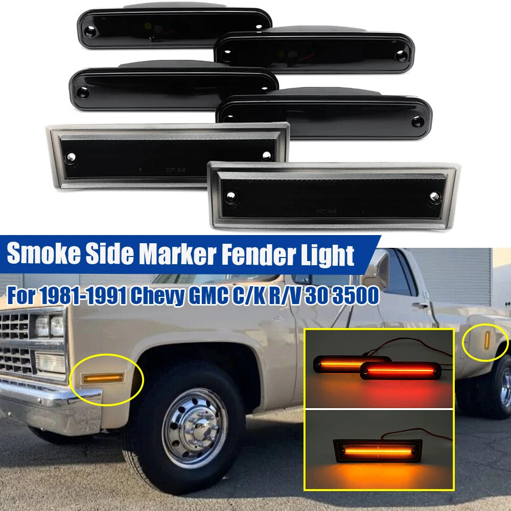 LED Side Marker Light for Chevrolet C30 K30 GMC C3500 R30 V30 (1981–1997)