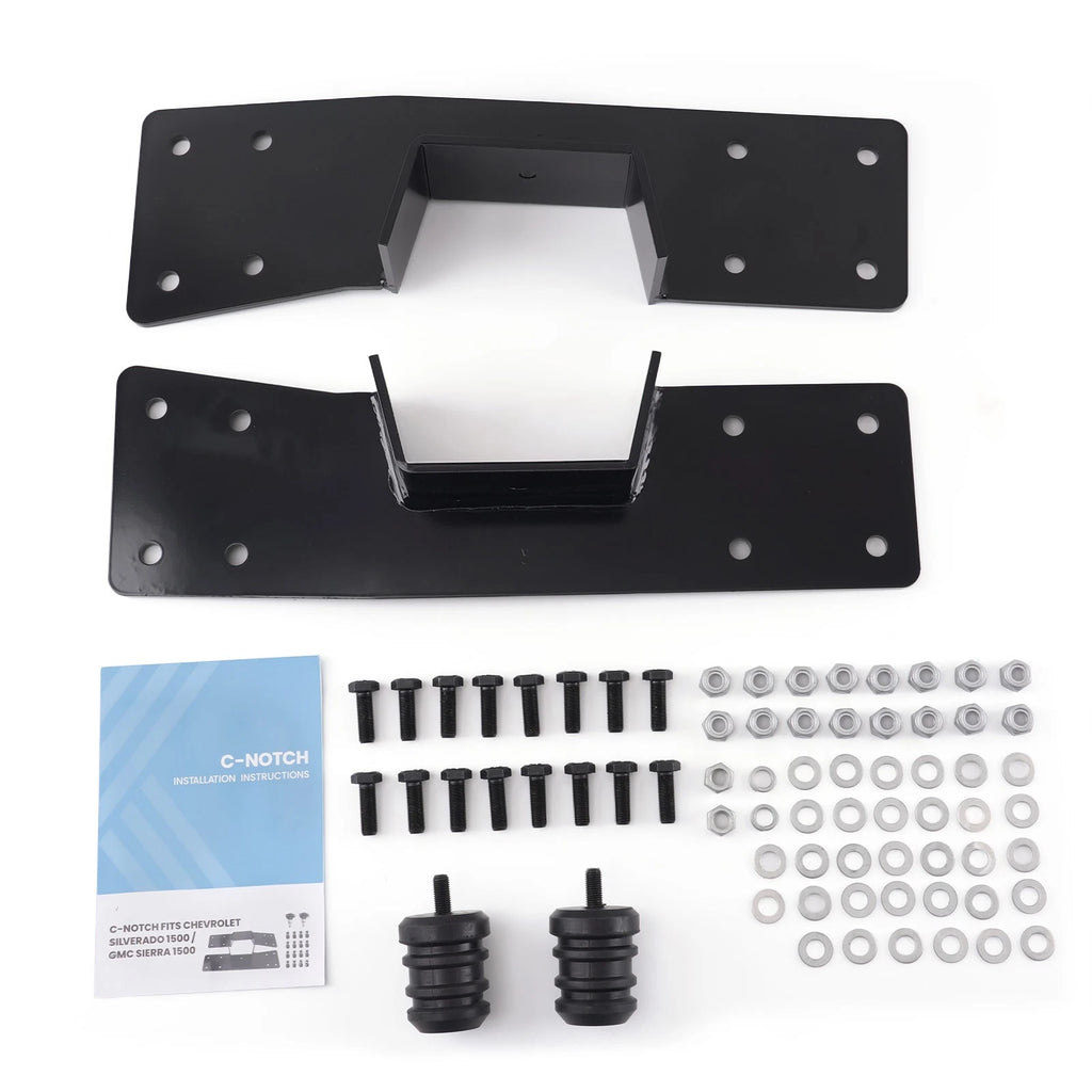 2X Rear Axle Lowering C-Notch Kit for Chevy Silverado GMC Sierra 1500 (1999–2006)