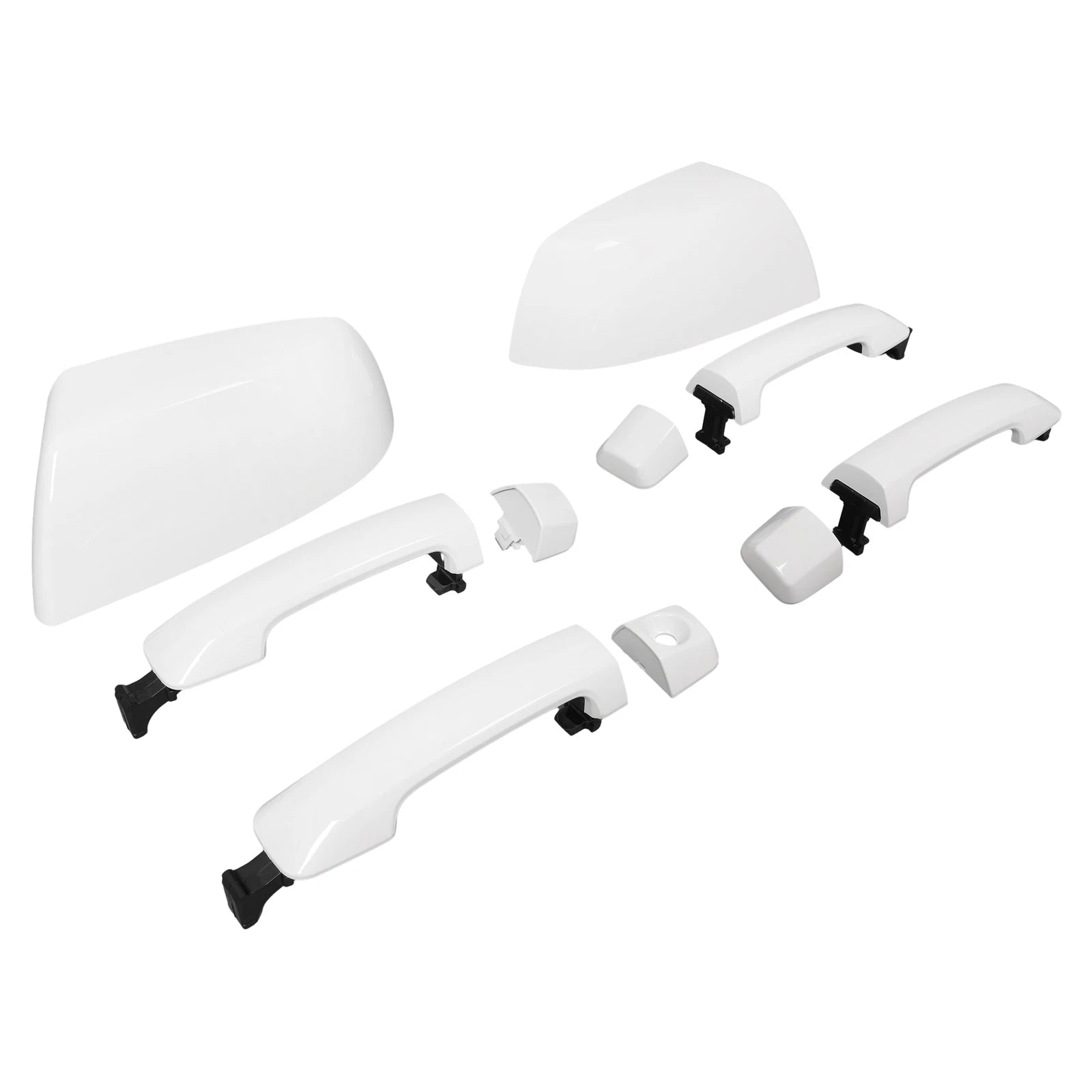 White Mirror Cover & Door Handle Kit for Toyota Tundra Sequoia (2011–2019)