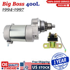 Starter Motor for Polaris Big Boss 400L 6x6 (1994–1997) W/Bendix & Relay