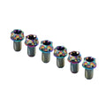 6pcs M6x40mm Titanium Torx Head Flange Bolts for Motorcycle Bicycle