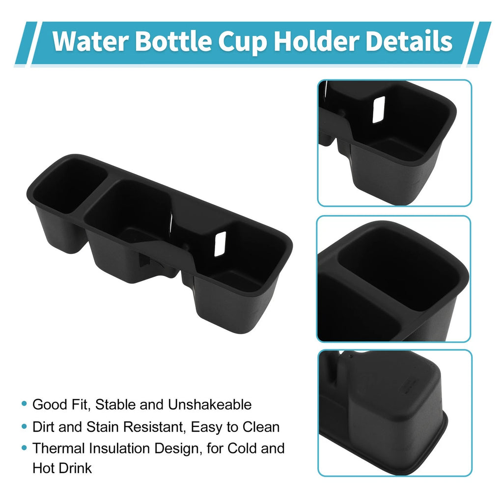 Center Console Cup Holder Organizer for Kia Telluride (2020–2025) Silicone Black