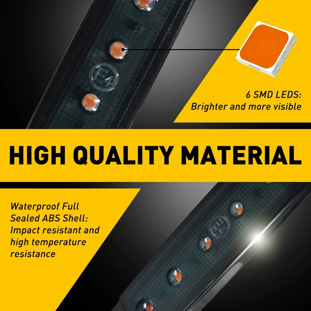 Amber Smoked LED Running Lights for Truck Trailer (Waterproof)