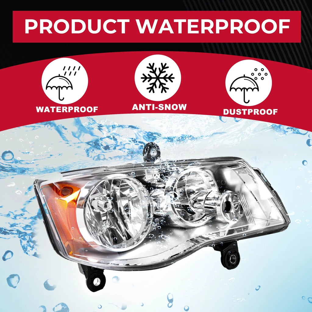 Right Side Headlight for Chrysler Town & Country, Dodge Grand Caravan (2008-2020)