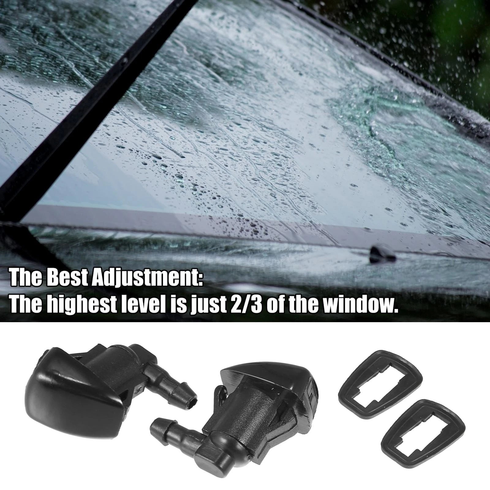 5pcs Front Windshield Washer Nozzle Kit 15247800 for GMC Acadia (2011–2012, 2015–2016)